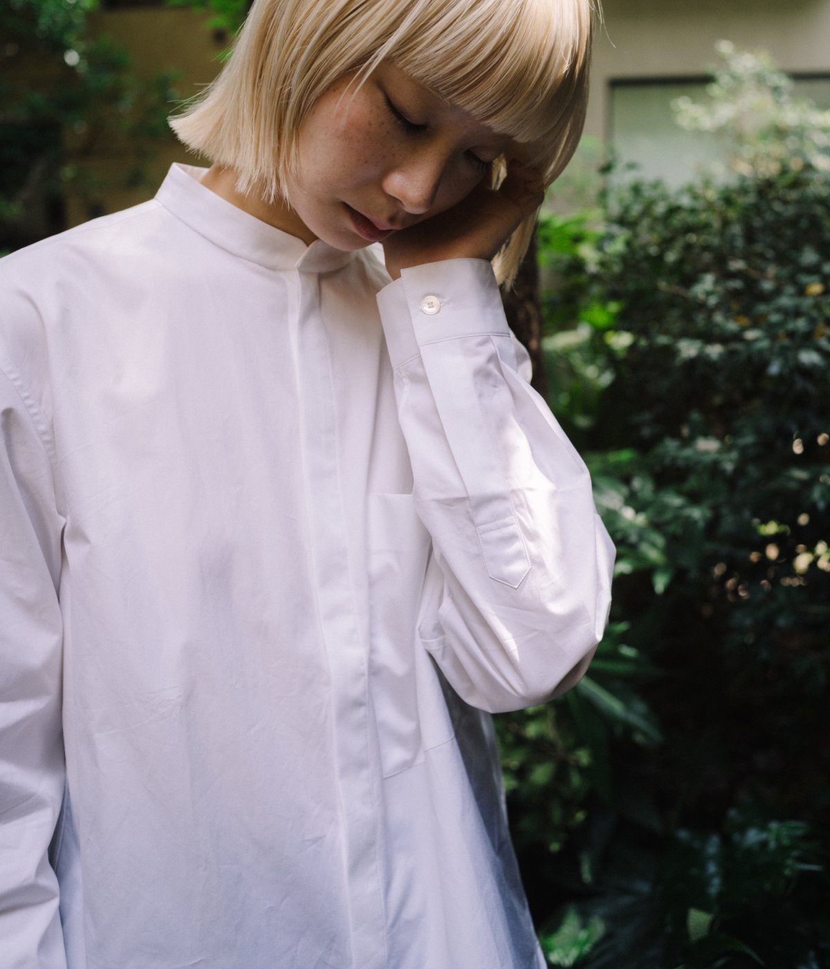 SEYA. ''HAND STITCH KURTA SHIRT'' (WHITE)