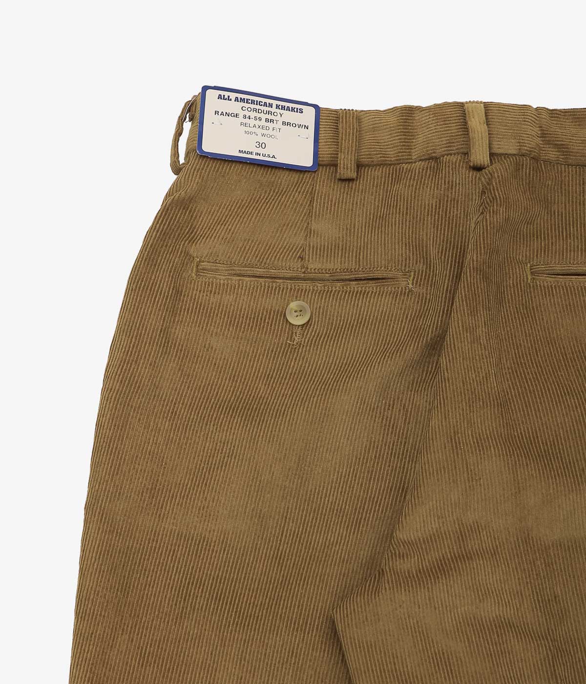 ALL AMERICAN KHAKIS ''CORDUROY(RELAXED FIT)'' (BRT BROWN)