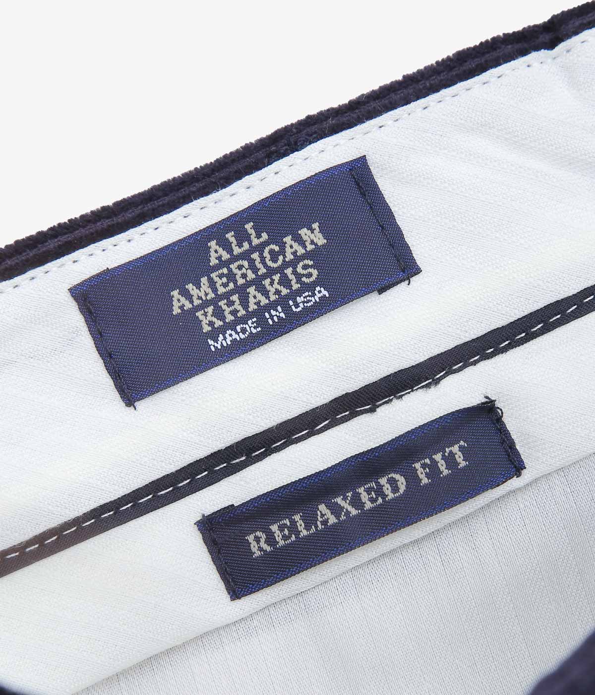 ALL AMERICAN KHAKIS ''CORDUROY(RELAXED FIT)'' (NAVY)