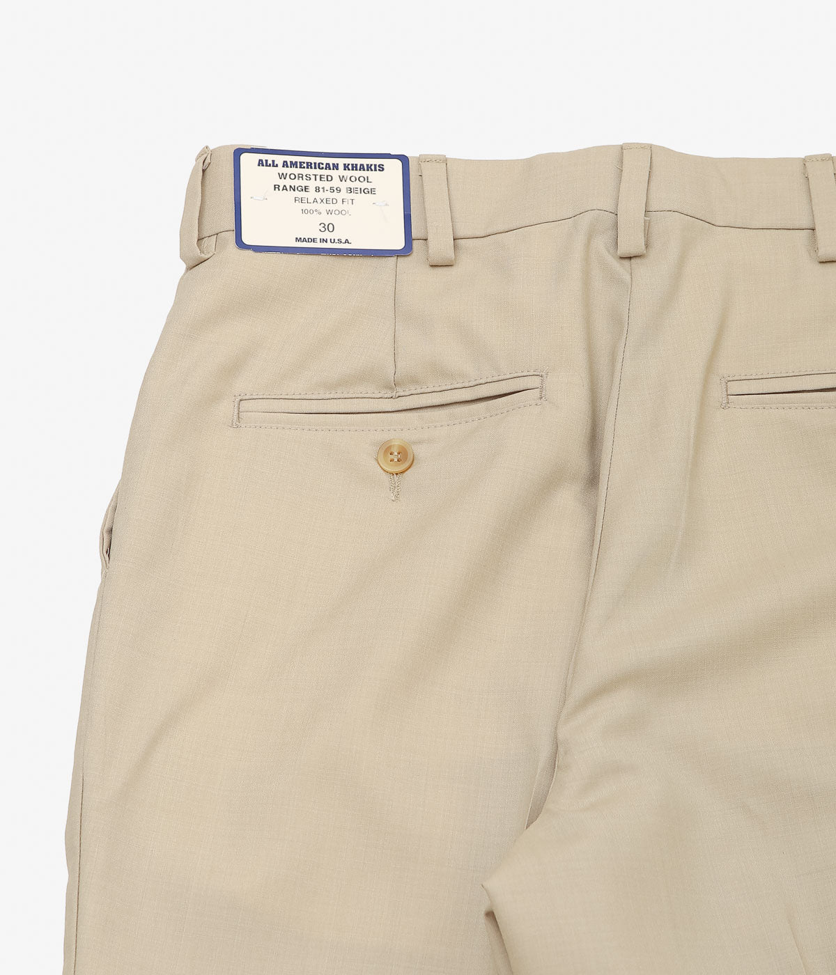 ALL AMERICAN KHAKIS ''WORSTED WOOL(RELAXED FIT)'' (BEIGE)