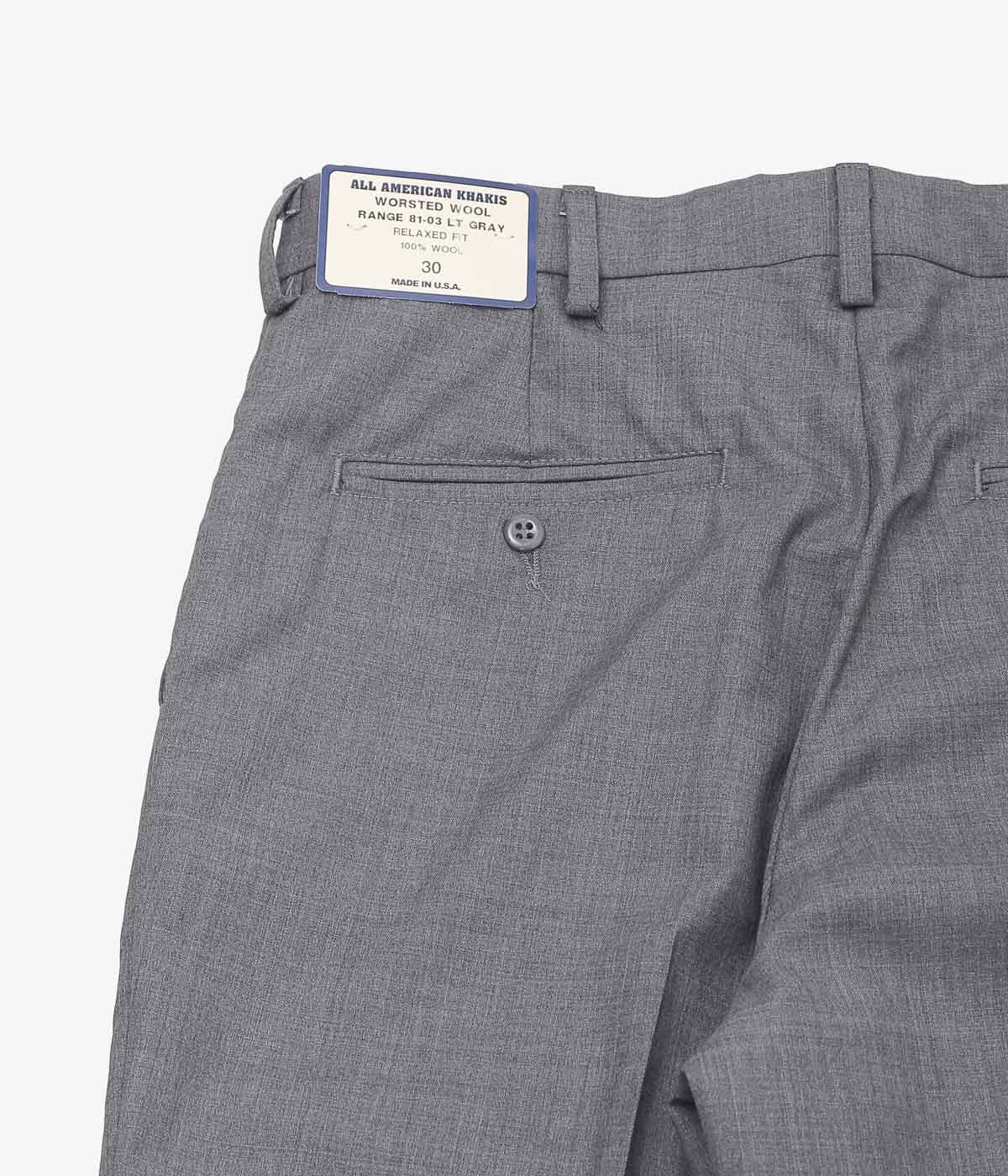 ALL AMERICAN KHAKIS ''WORSTED WOOL(RELAXED FIT)'' (LT.GRAY)