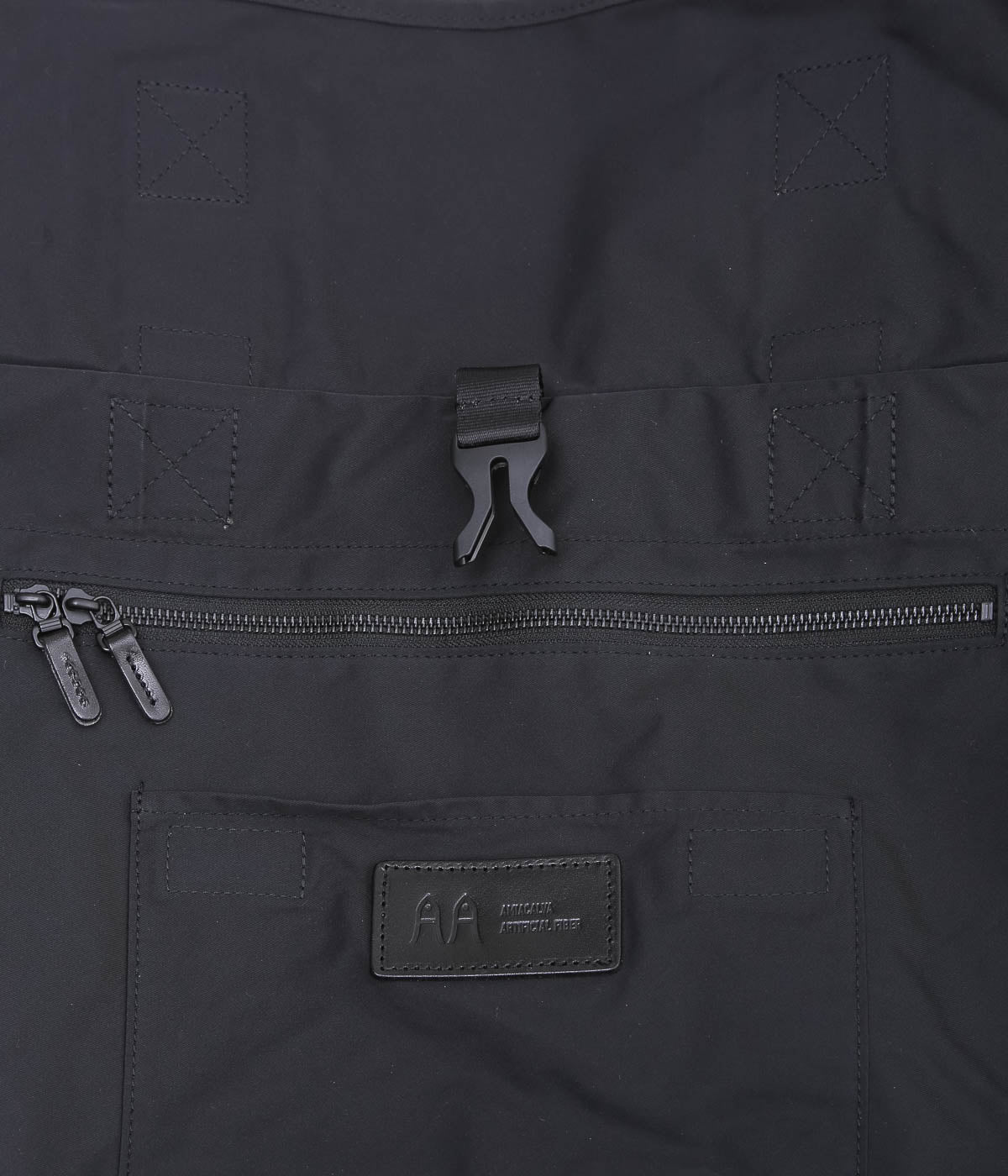 AMIACALVA ''GABARDINE MESSENGER BAG'' (BLACK)