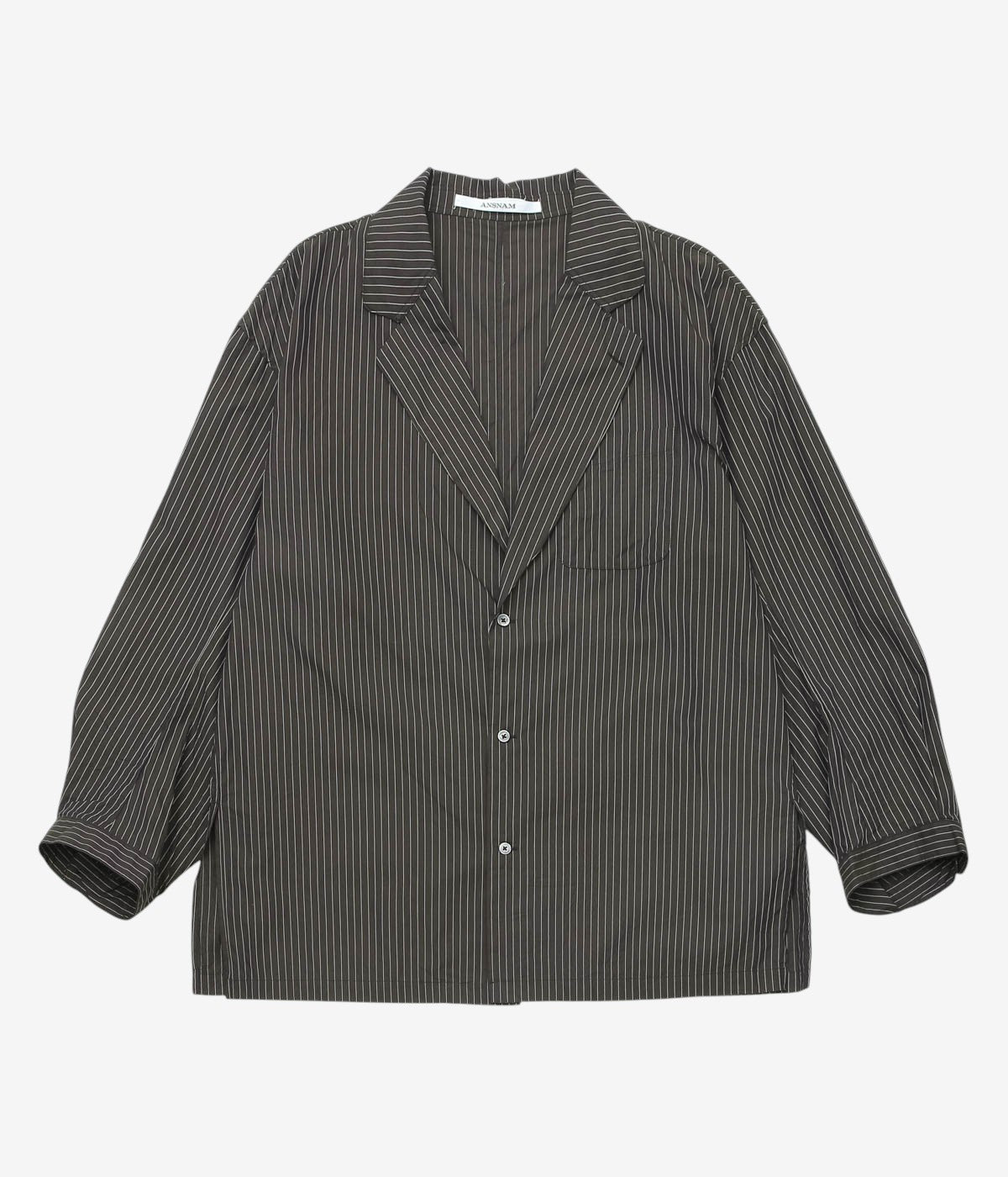ANSNAM ''BIG PA-JACKET｜BONFANTI'' (BROWN PINSTRIPE) – THE STORE