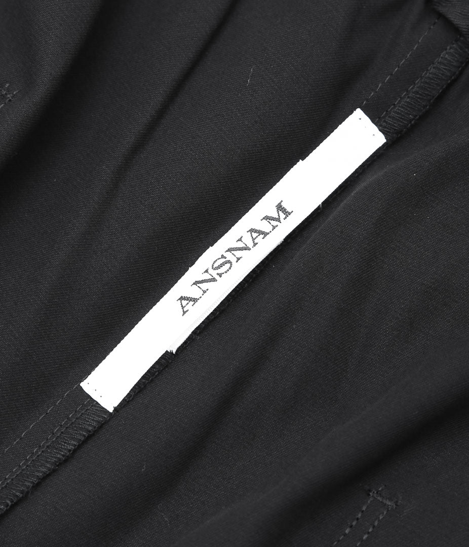 ANSNAM ''DRY SHORT PANTS|COTTON GABARDINE'' (BLACK)