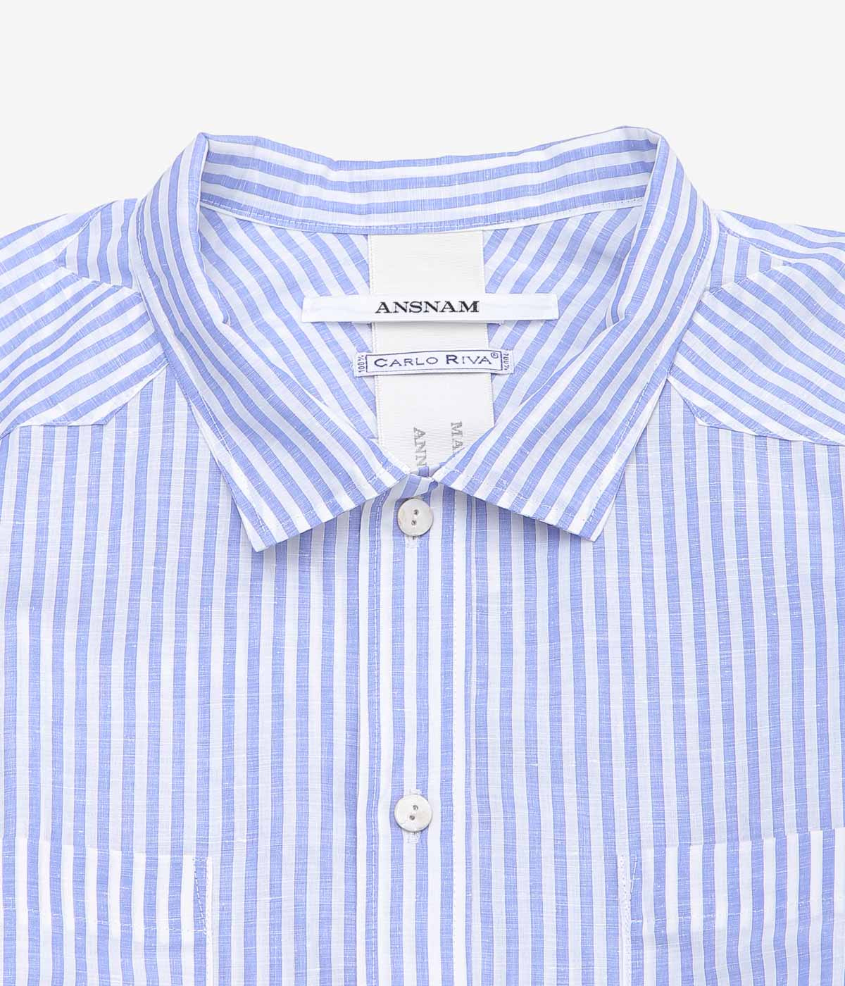 ANSNAM ''EX SHIRT|CARLO RIVA'' (BLUE STRIPE)