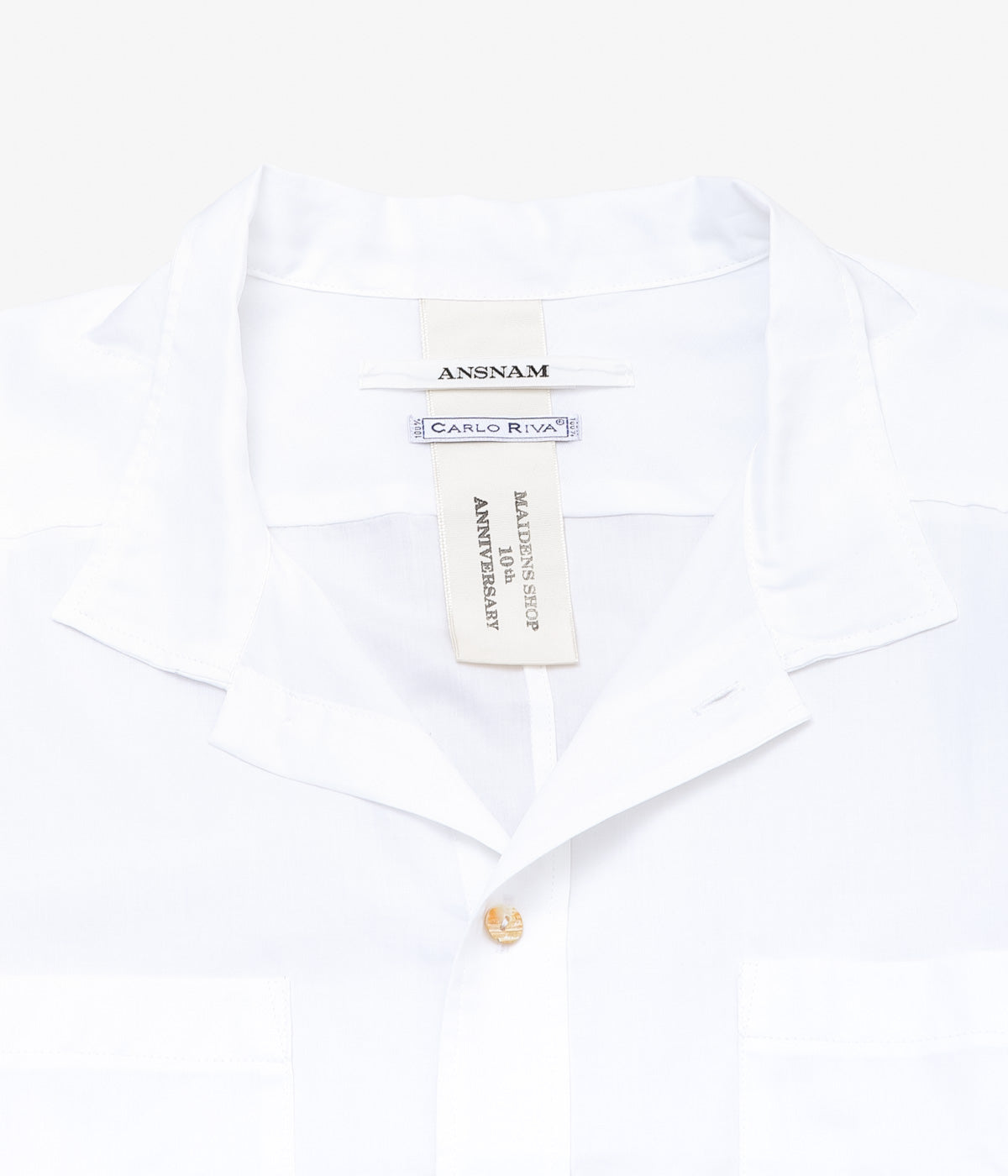 ANSNAM ''EX SHIRT|CARLO RIVA'' (WHITE)