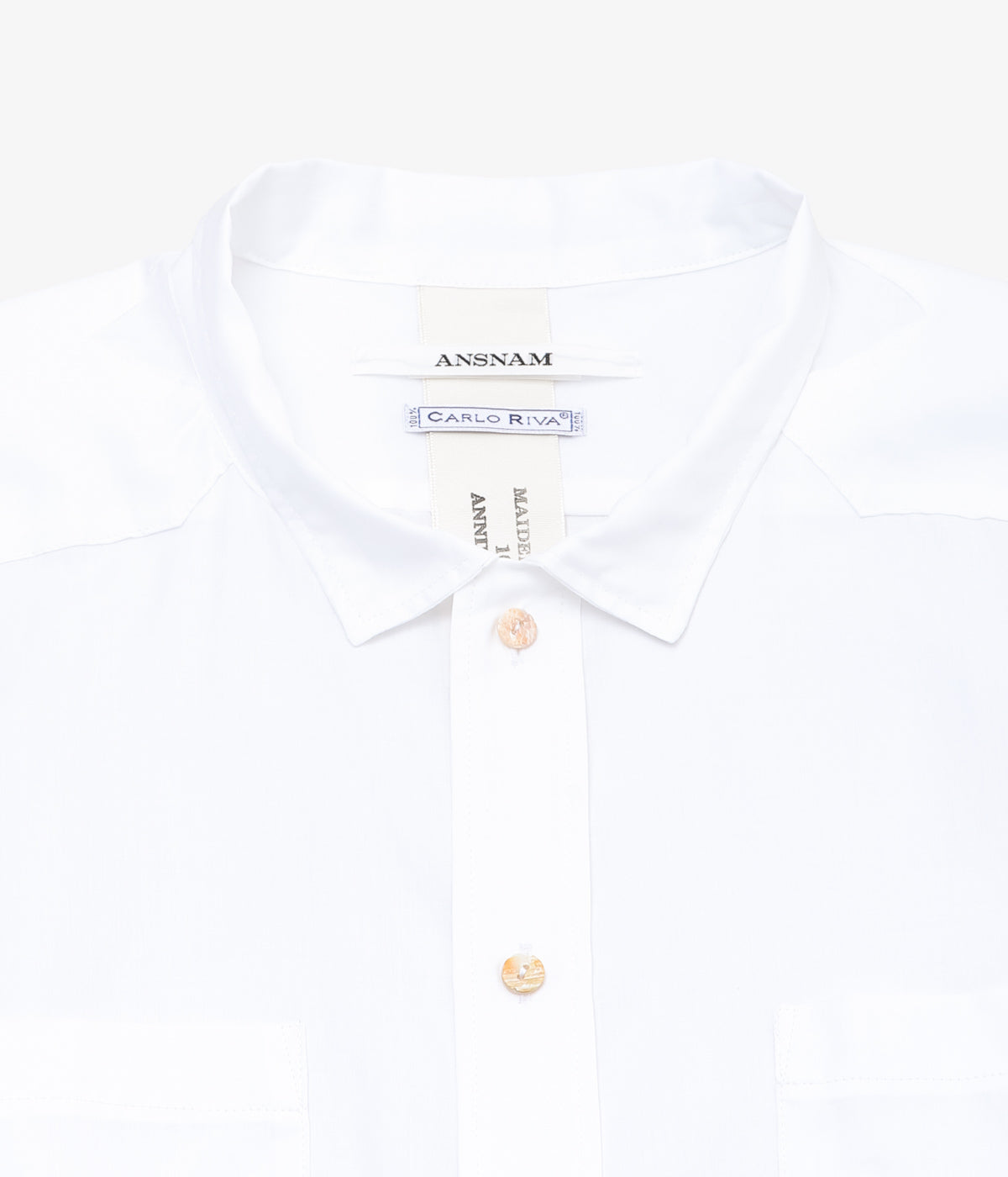 ANSNAM ''EX SHIRT|CARLO RIVA'' (WHITE)