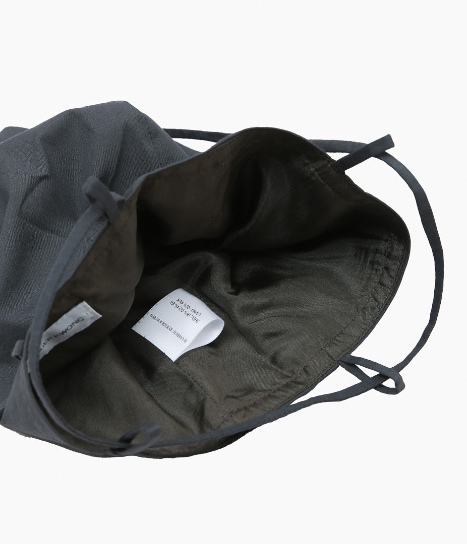 BAMBOU ROGER KWONG ''ADJUSTABLE POUCH BAG STRETCH COTTON'' (IRON GATE)