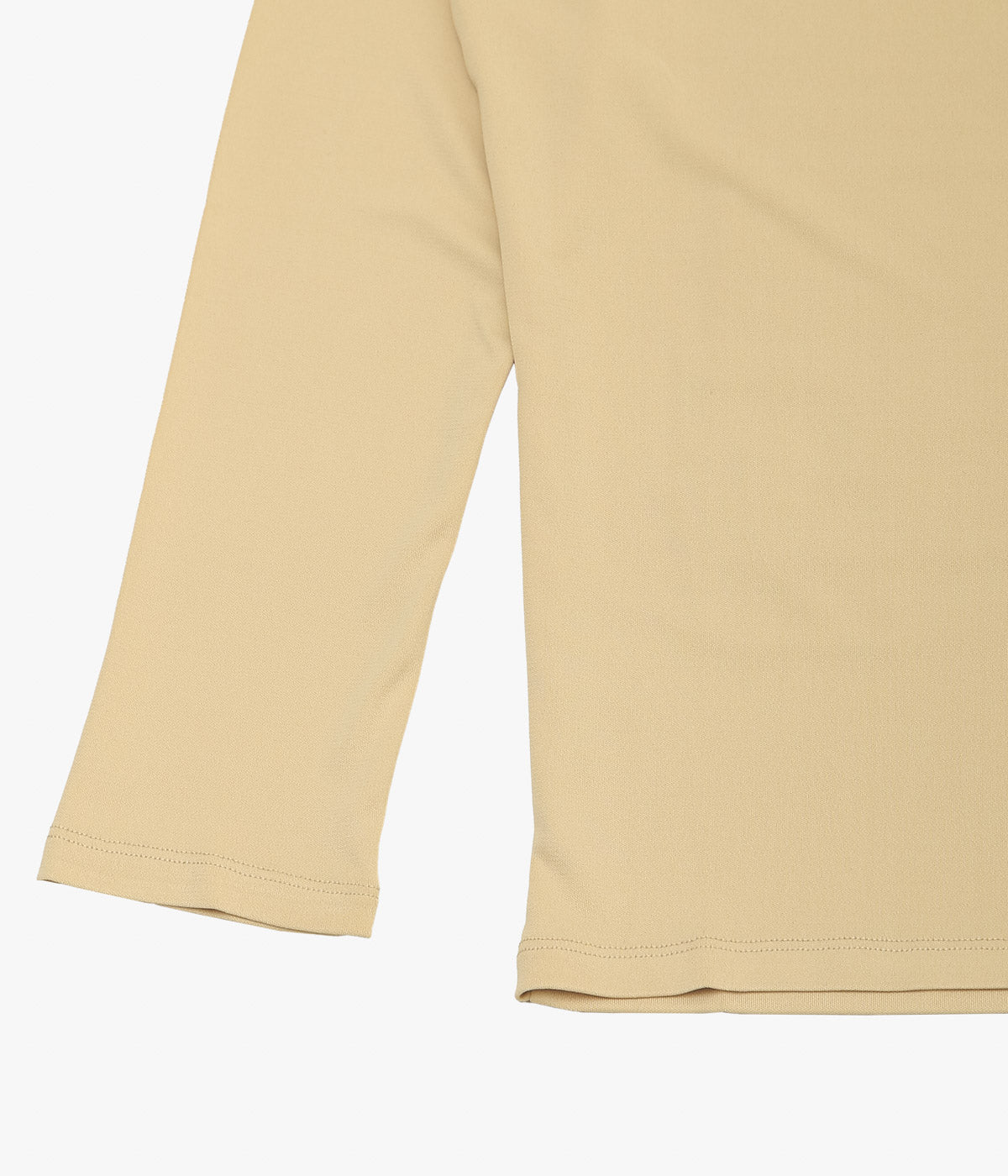 BAMBOU ROGER KWONG ''LONG SLEEVES TOP/DOUBLE FACE WOOL DRAP'' (BUTTER)