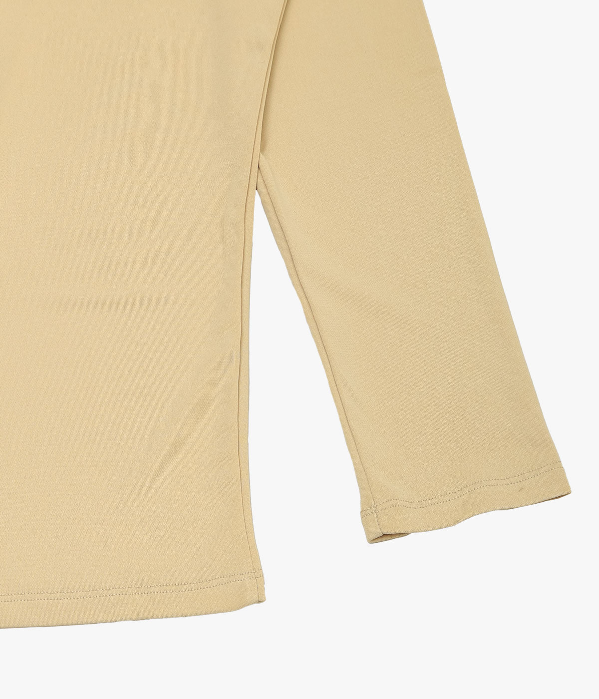 BAMBOU ROGER KWONG ''LONG SLEEVES TOP/DOUBLE FACE WOOL DRAP'' (BUTTER)