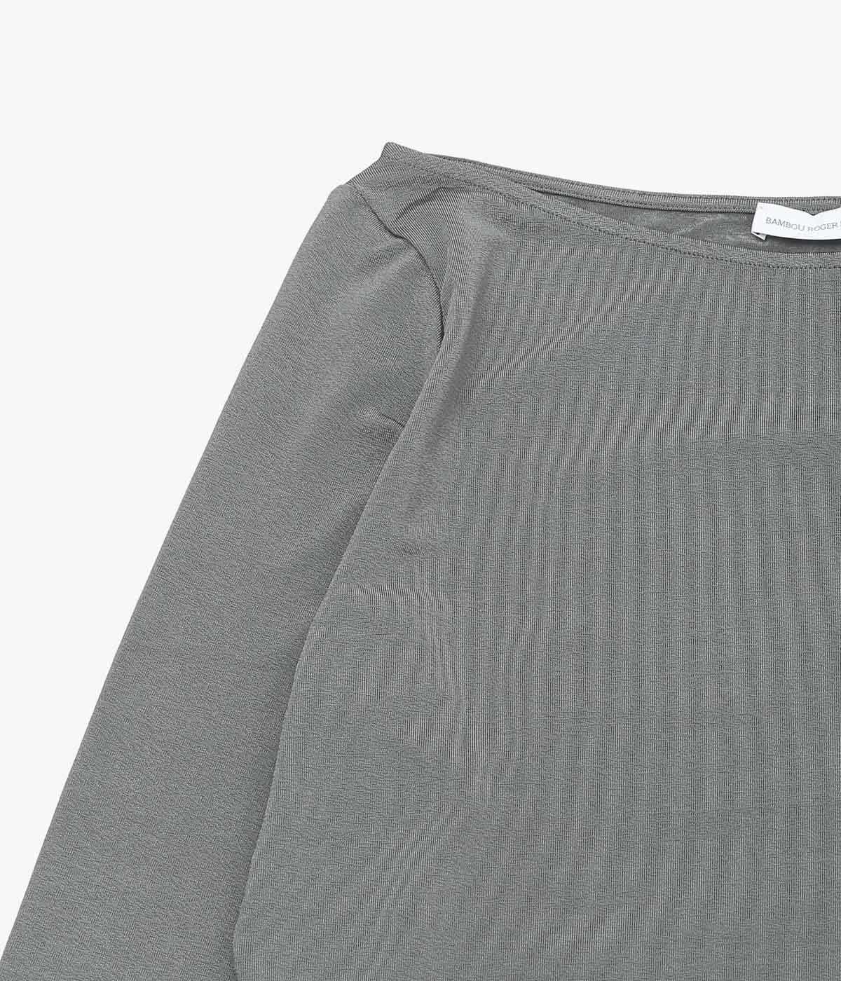 BAMBOU ROGER KWONG ''LONG SLEEVES TOP/SHINY CREPE JERSEY'' (DOLPHIN)