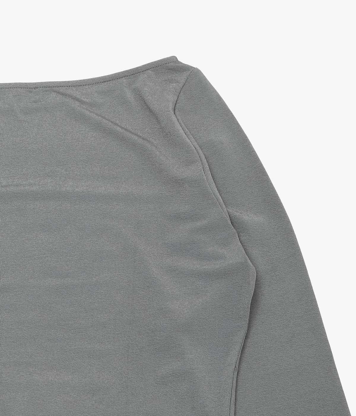 BAMBOU ROGER KWONG ''LONG SLEEVES TOP/SHINY CREPE JERSEY'' (DOLPHIN)