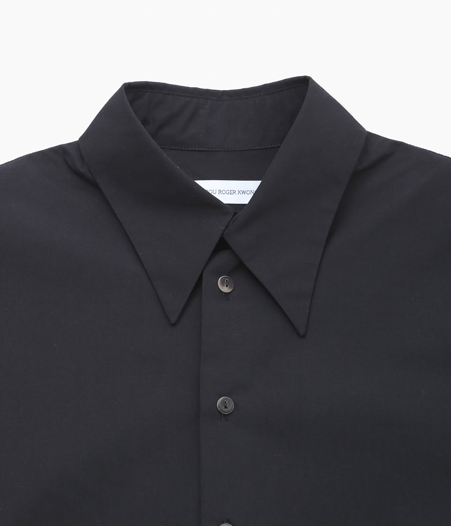 BAMBOU ROGER KWONG ''OVERSIZED LONG SLEEVE SHIRT WR COTTON POPLIN'' (BLACK)