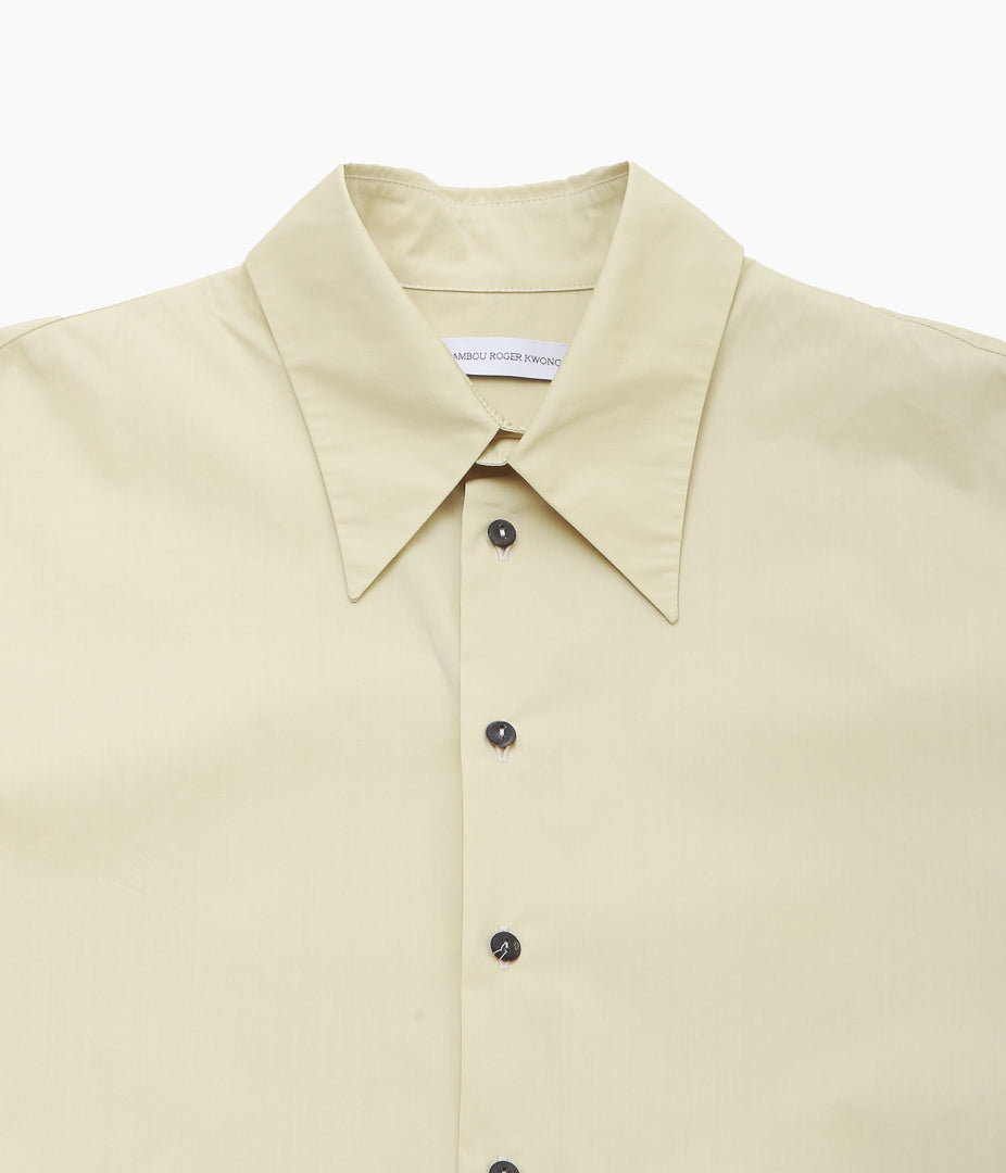 BAMBOU ROGER KWONG ''OVERSIZED LONG SLEEVE SHIRT COTTON POPLIN'' (OYSTER WHITE)