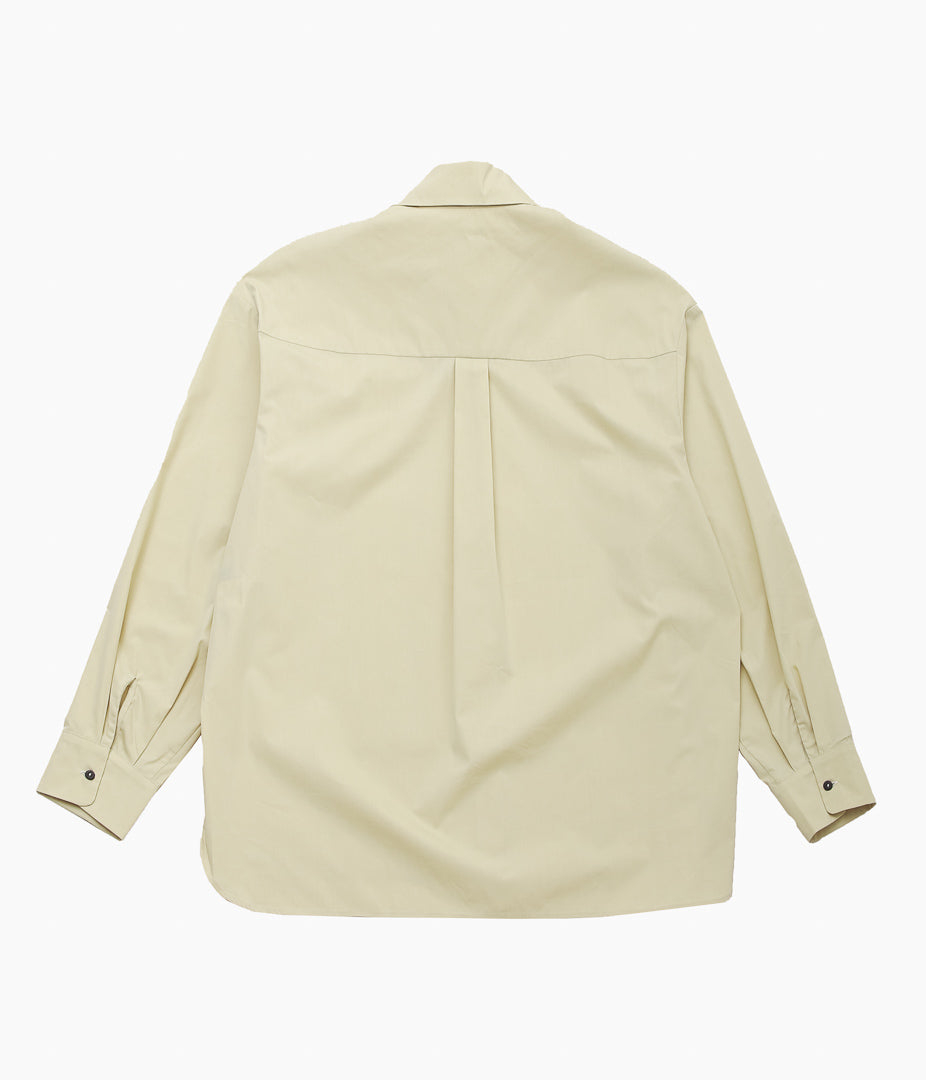 BAMBOU ROGER KWONG ''OVERSIZED LONG SLEEVE SHIRT COTTON POPLIN'' (OYSTER WHITE)