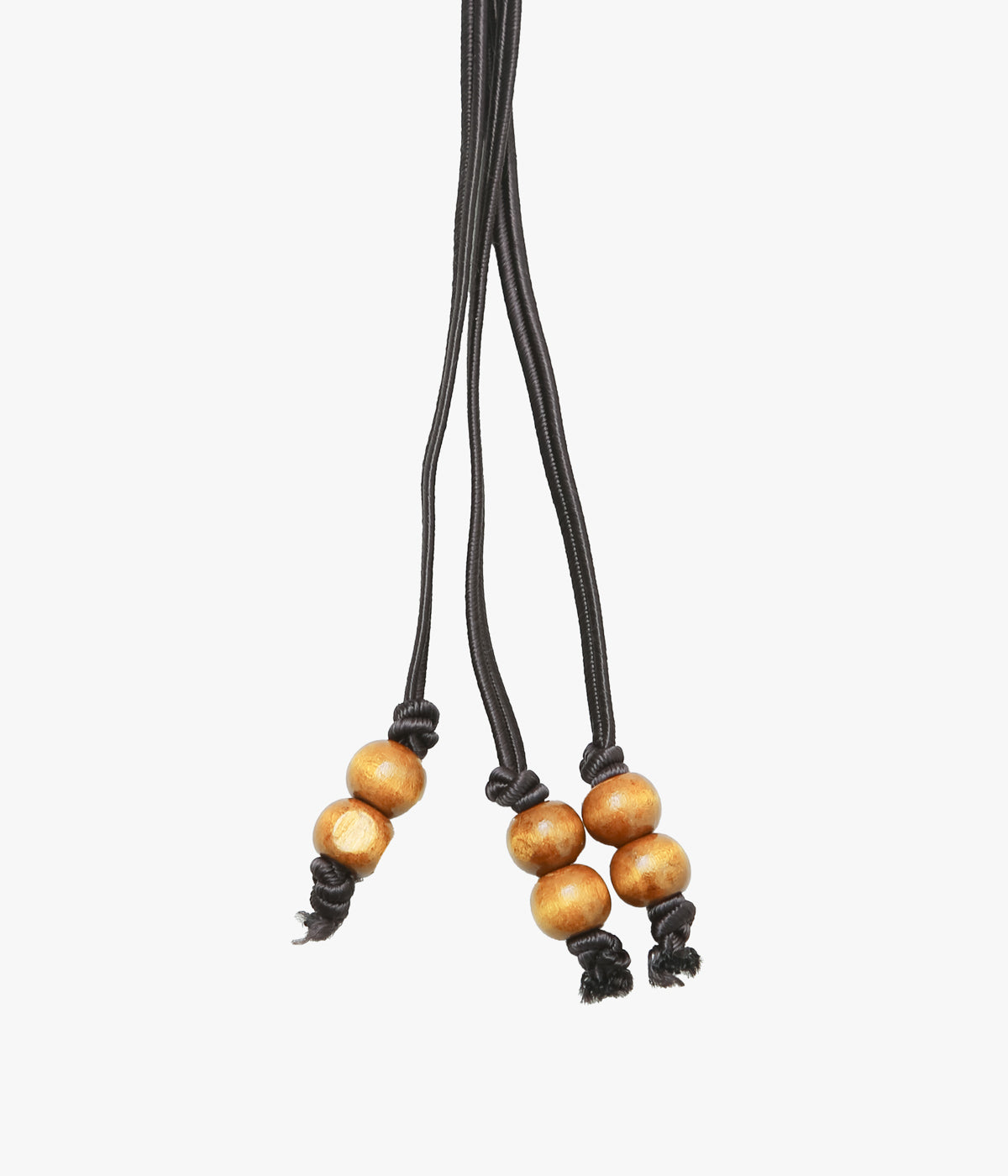 BAMBOU ROGER KWONG ''WOODEN PEARL BELT/WOOD AND POLYAMIDE'' (AMBER/BROWN)