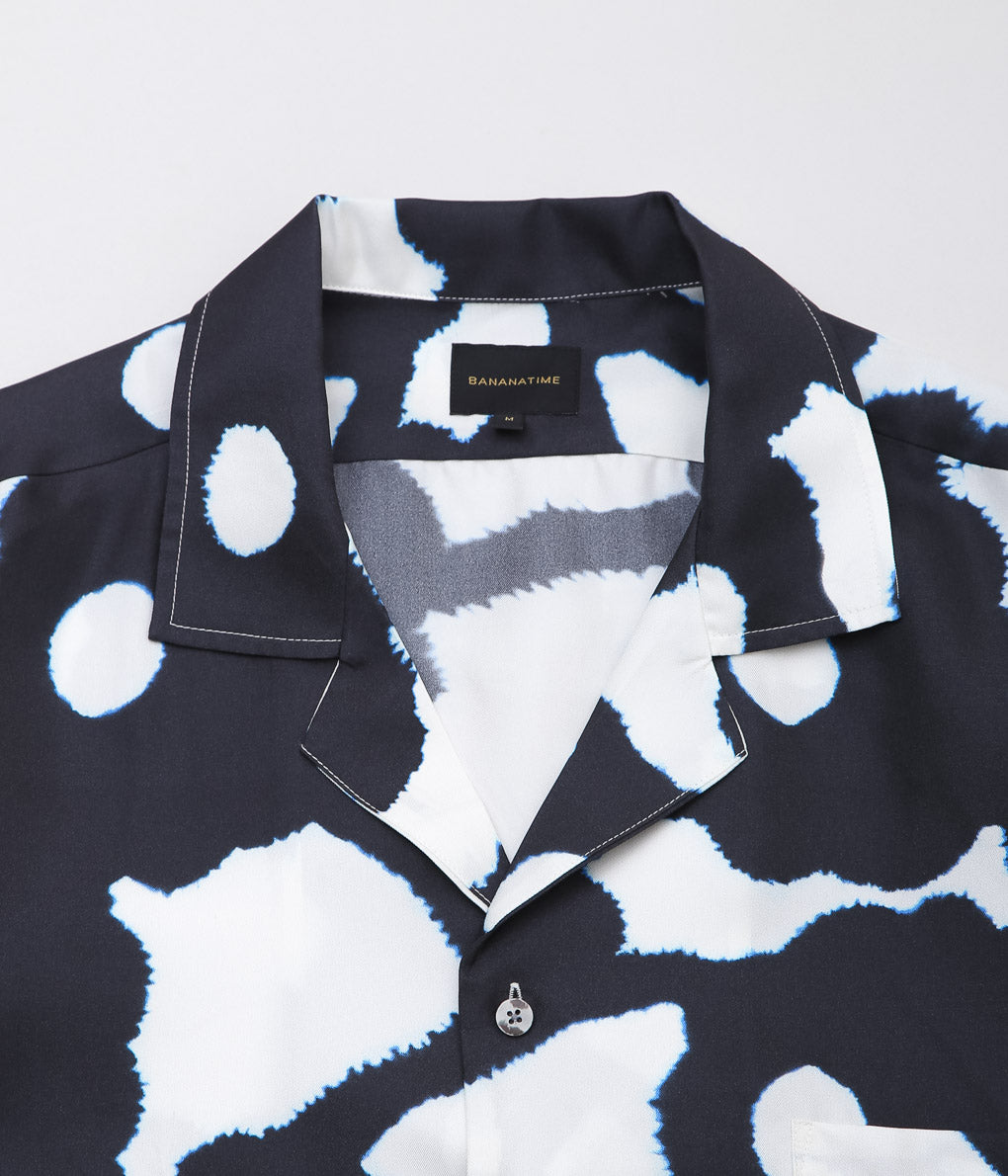 BANANATIME ''HAWAIIAN 2 SHIRT'' (BLEEDING FLOWERS ECRUBLACK)