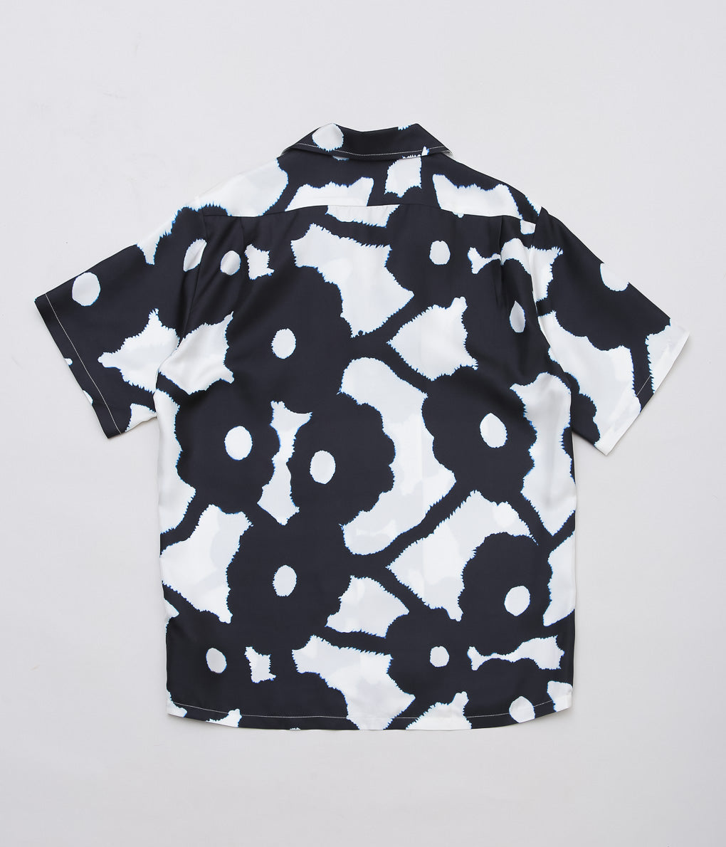 BANANATIME ''HAWAIIAN 2 SHIRT'' (BLEEDING FLOWERS ECRUBLACK)