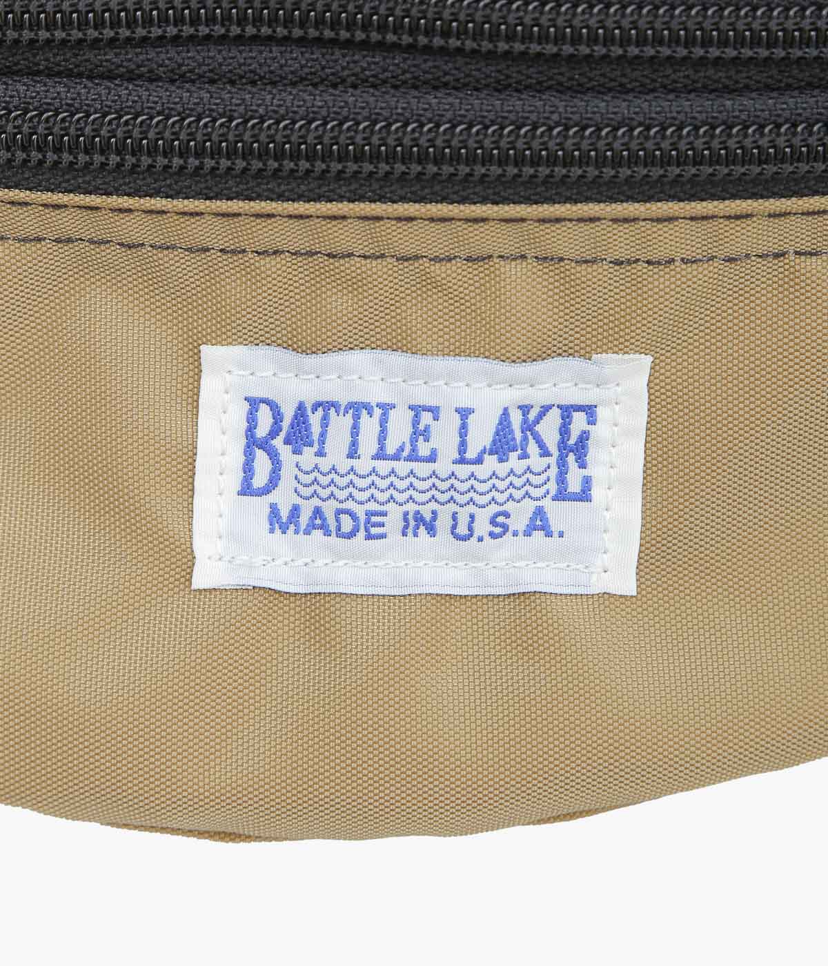 BATTLE LAKE ''WAIST POUCH DOUBLE ZIPPER(NYLON)'' (CAMEL)