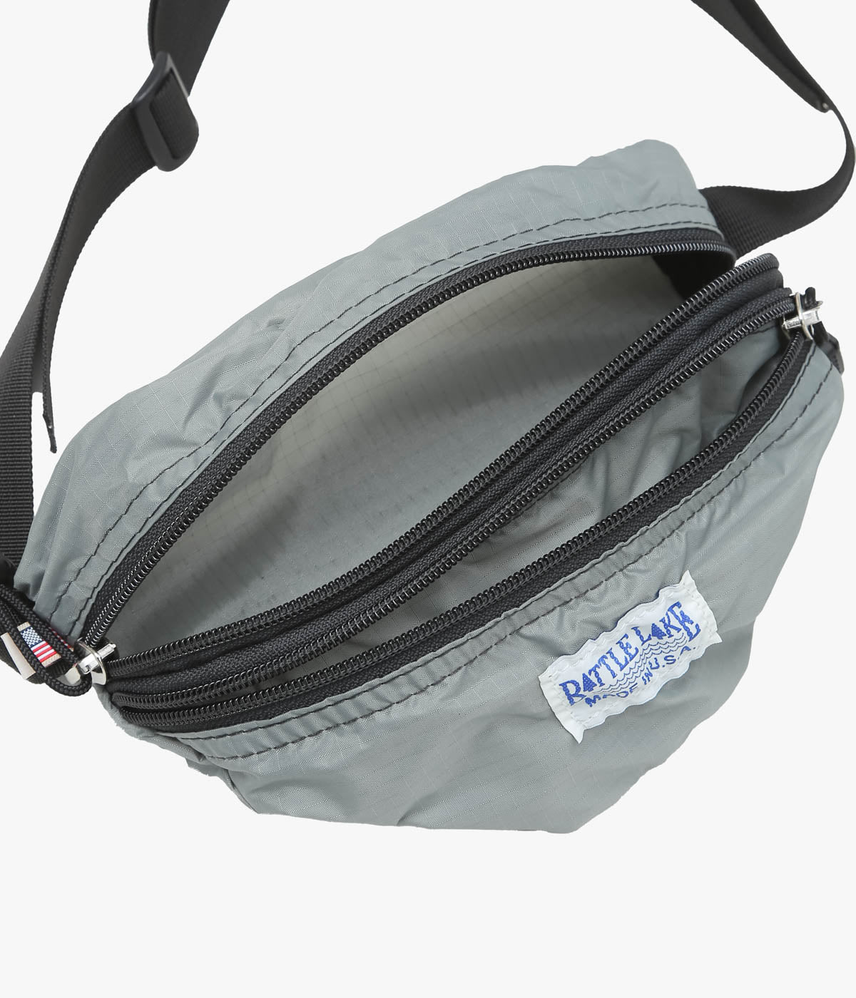 BATTLE LAKE ''WAIST POUCH(RIPSTOP)'' (SILVER)