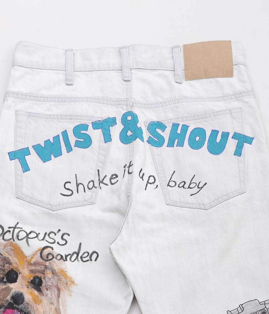 BLACKBIRD ''STRAIGHT DENIM HAND PAINTED'' (BLEACH)