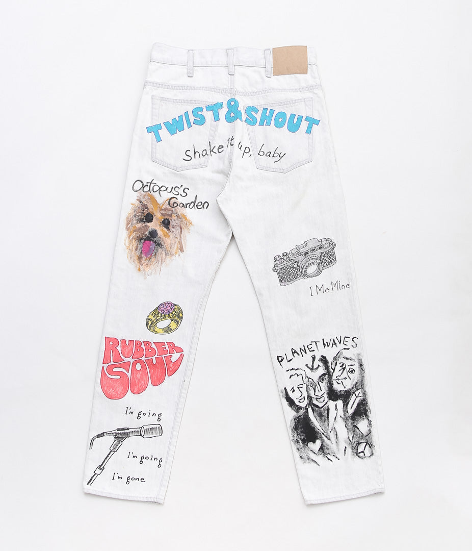 BLACKBIRD ''STRAIGHT DENIM HAND PAINTED'' (BLEACH)