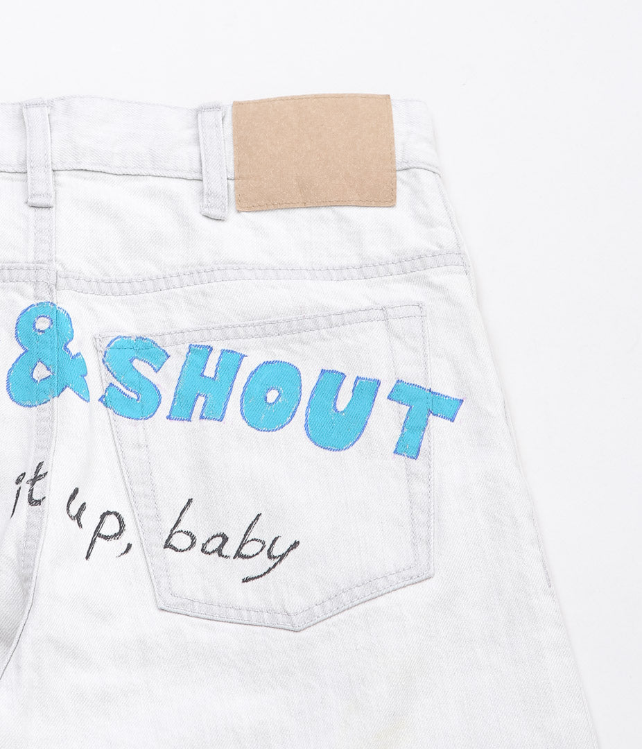 BLACKBIRD ''STRAIGHT DENIM HAND PAINTED'' (BLEACH)