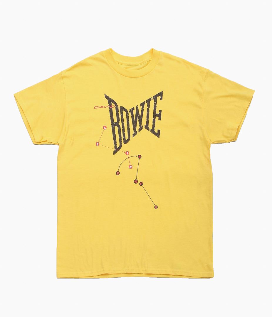 BLUESCENTRIC ''DAVID BOWIE LET'S DANCE HEAVY STYLE TEE'' (YELLOW)