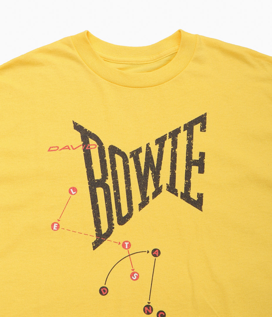 BLUESCENTRIC ''DAVID BOWIE LET'S DANCE HEAVY STYLE TEE'' (YELLOW)