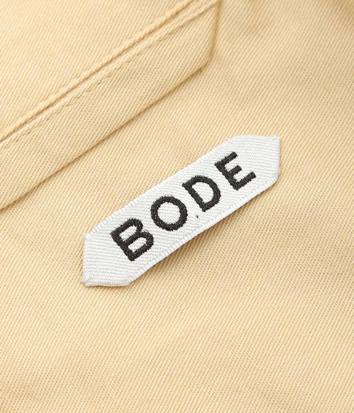 BODE ''BEADED RYEGRASS LONG SLEEVE SHIRT'' (TAN BROWN)