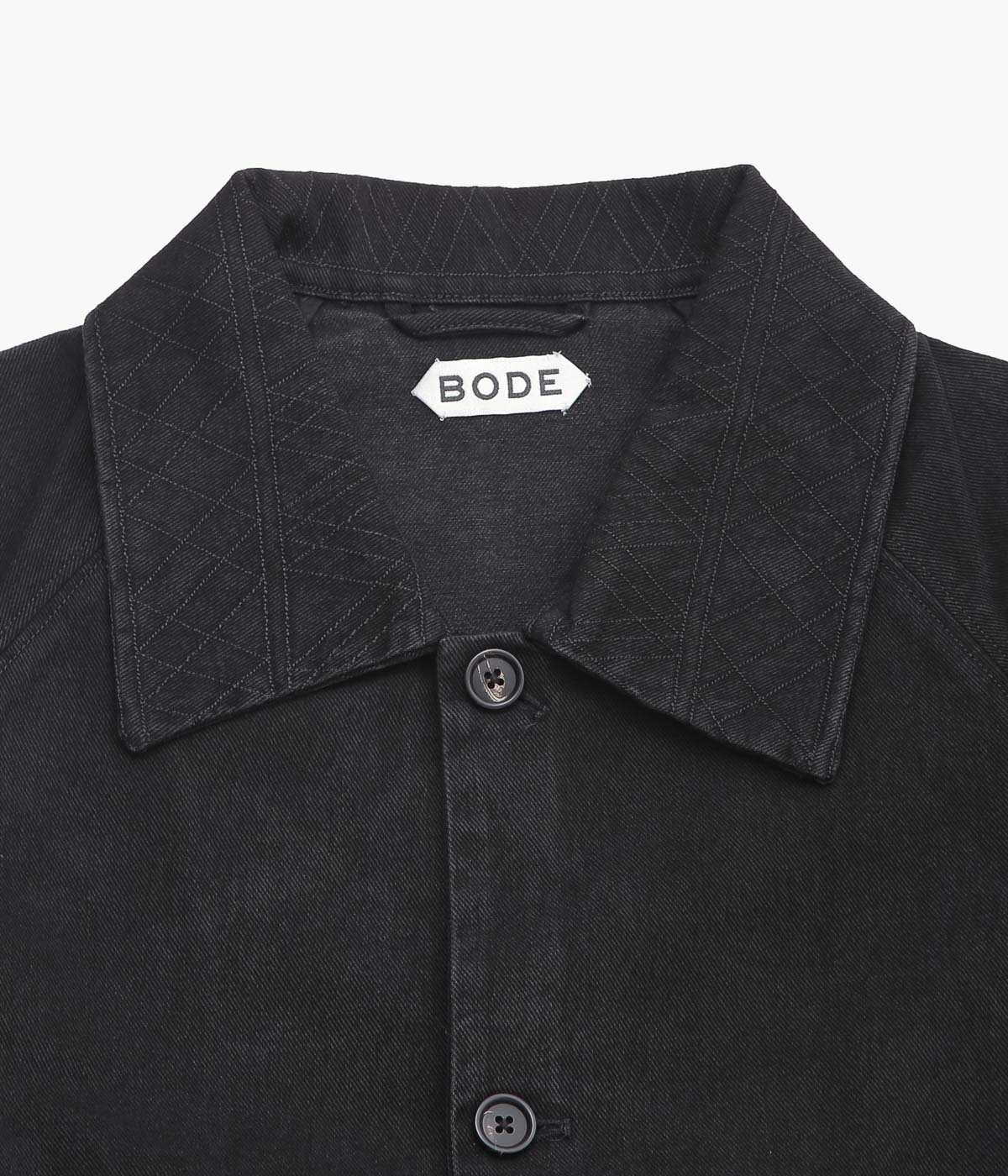 BODE ''EMBROIDERED DENIM JACKET'' (BLACK)