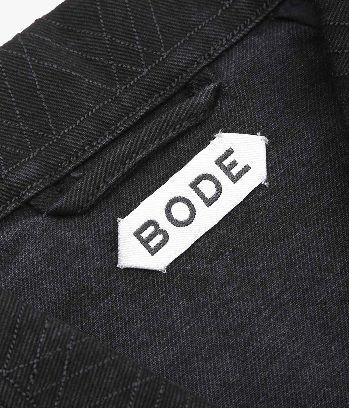 BODE ''EMBROIDERED DENIM JACKET'' (BLACK)