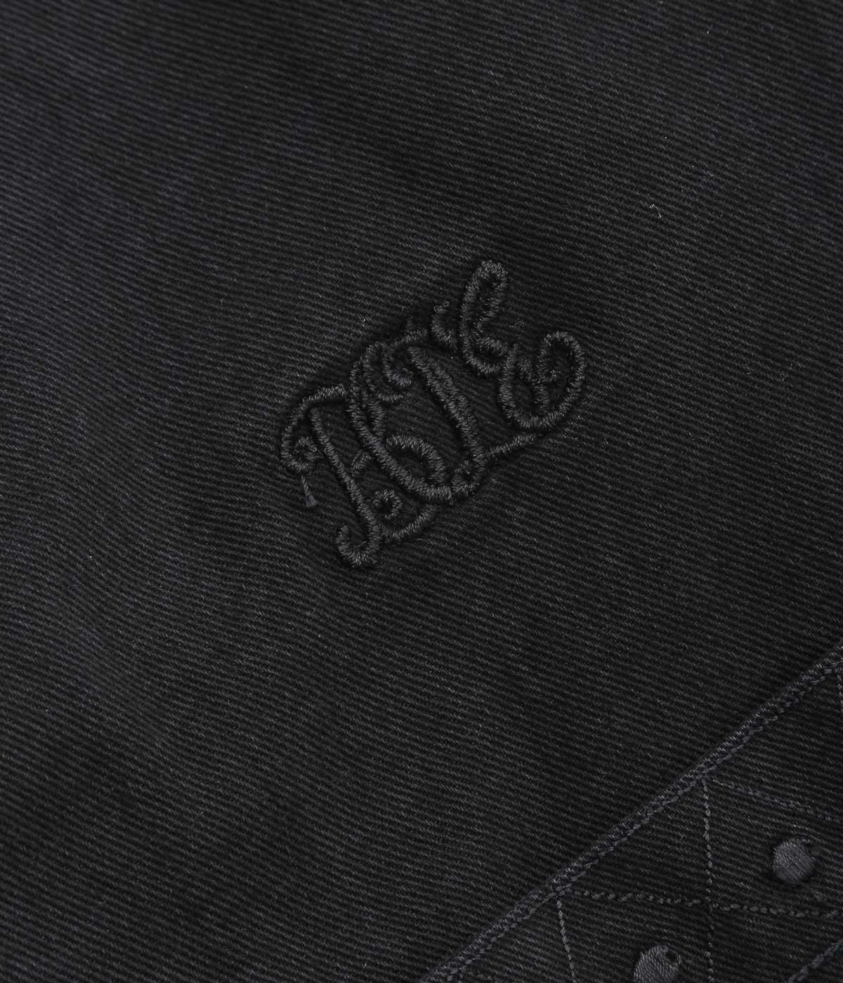 BODE ''EMBROIDERED DENIM JACKET'' (BLACK)