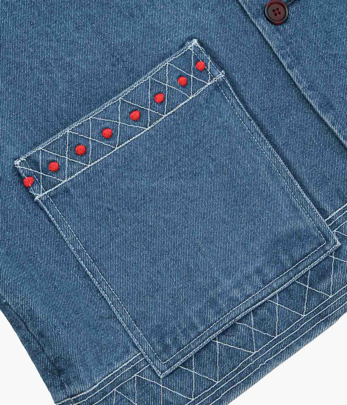 BODE "EMBROIDERED DENIM JACKET" (INDIGO)