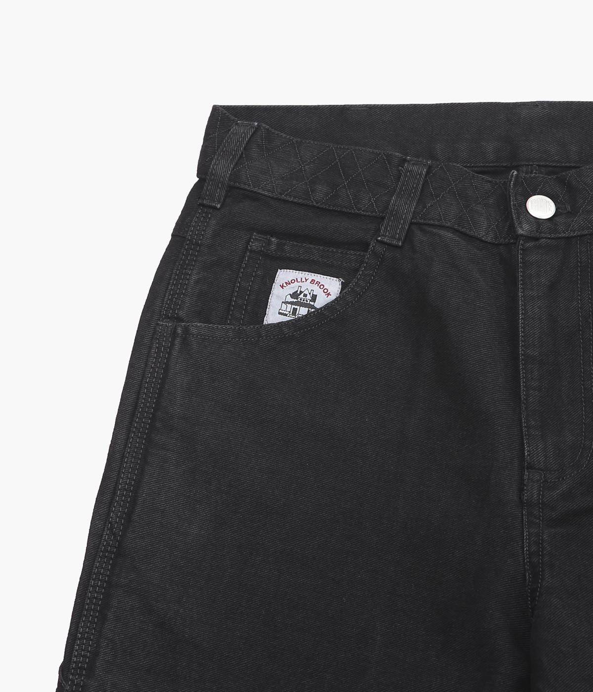 BODE ''EMBROIDERED DENIM KNOLLY BROOK TROUSERS'' (BLACK)