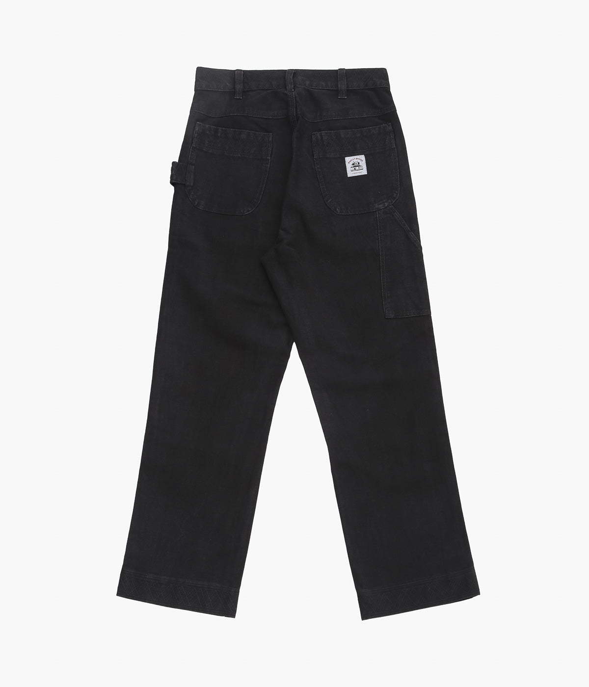BODE ''EMBROIDERED DENIM KNOLLY BROOK TROUSERS'' (BLACK)