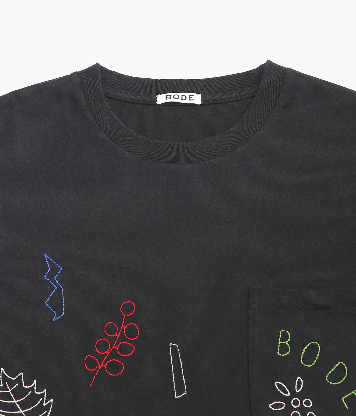 BODE ''EMBROIDERED FIELD GUIDE TEE'' (BLACK)