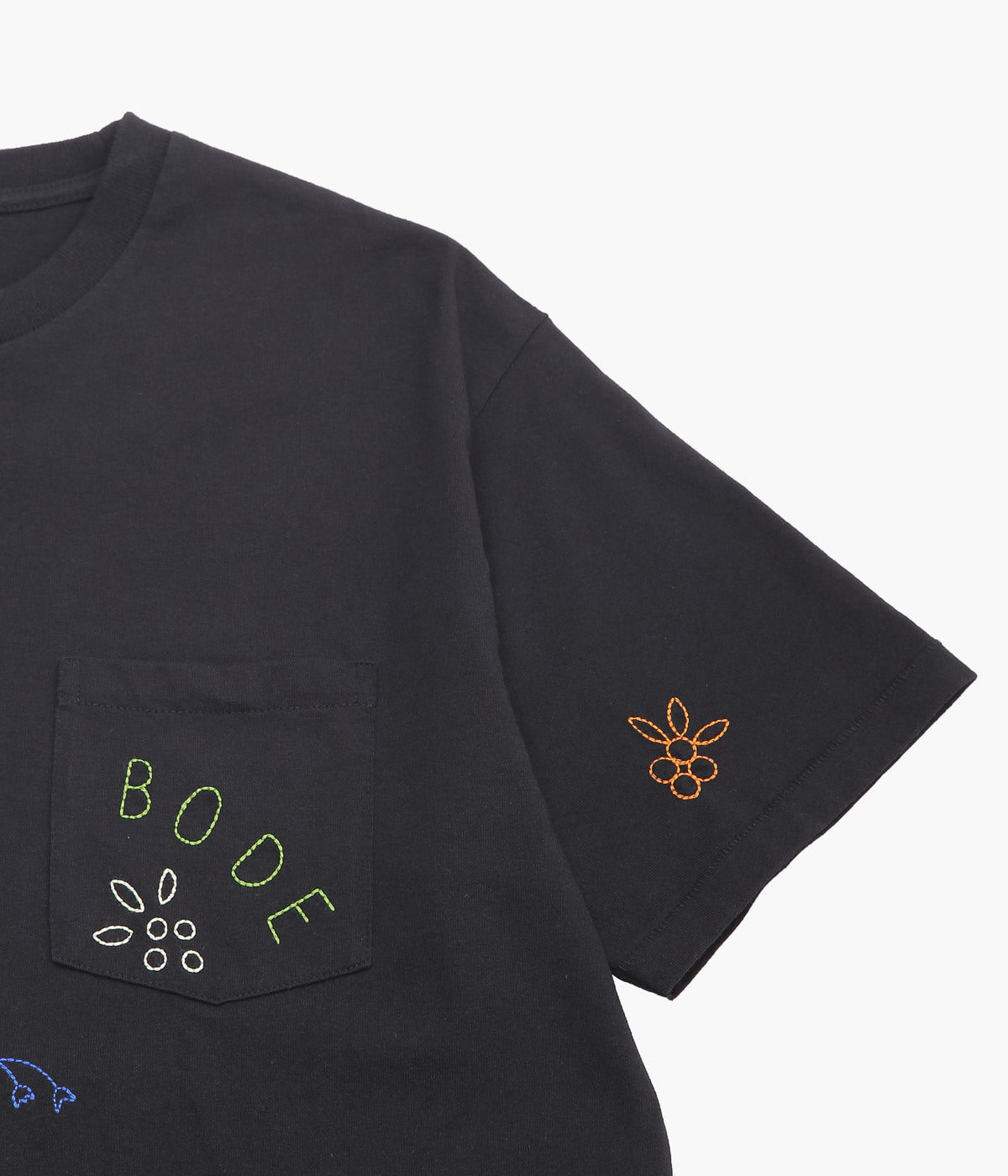BODE ''EMBROIDERED FIELD GUIDE TEE'' (BLACK)