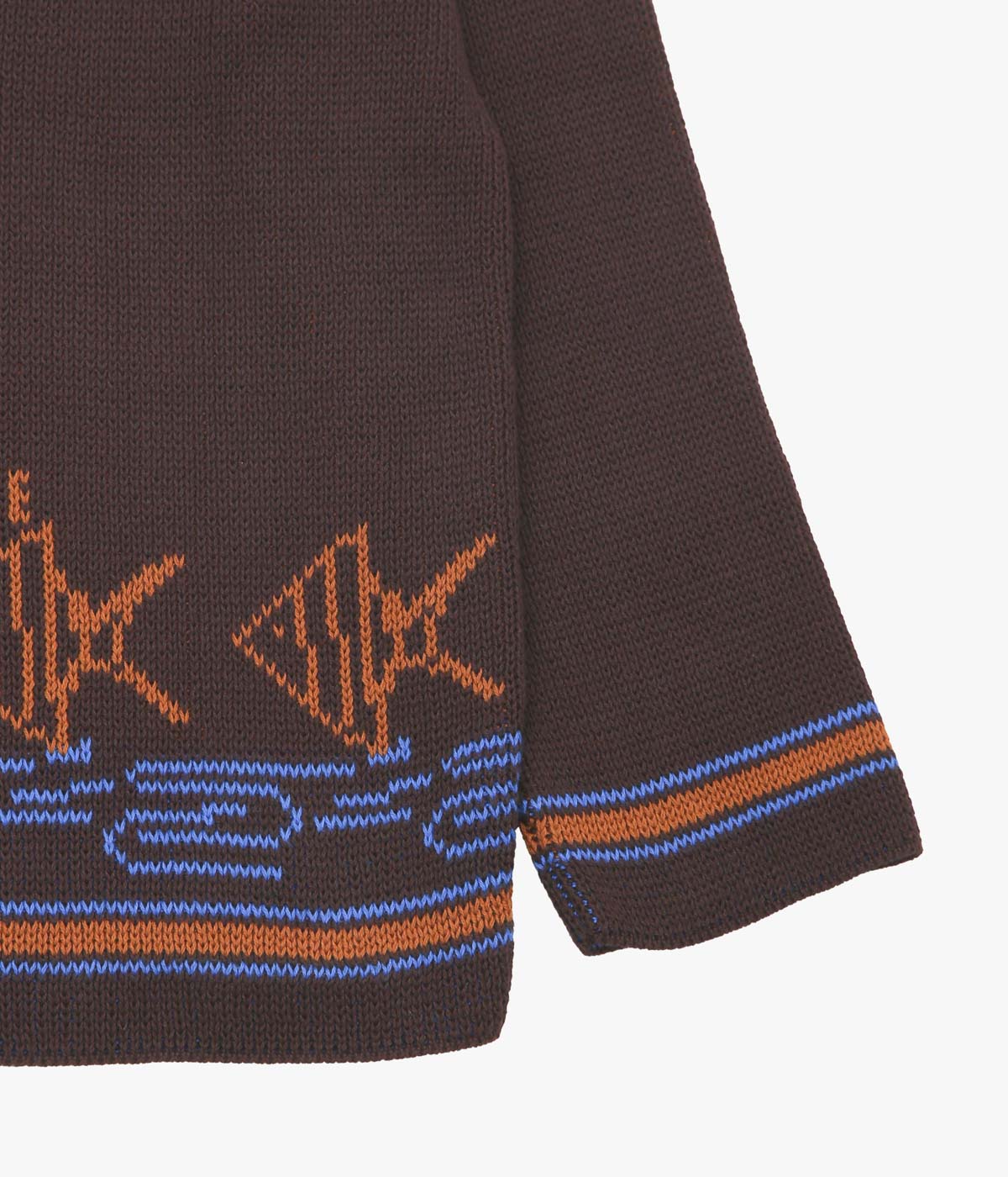 BODE "FISH SCHOOL SWEATER" (BROWN MULTI)