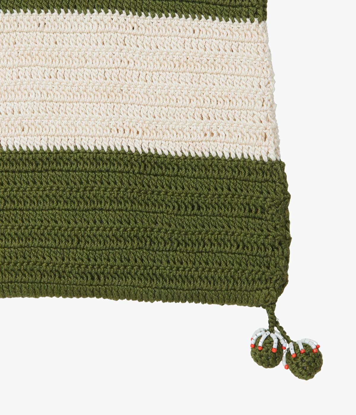BODE ''MARSH CROCHET TOTE'' (GREEN CREAM)
