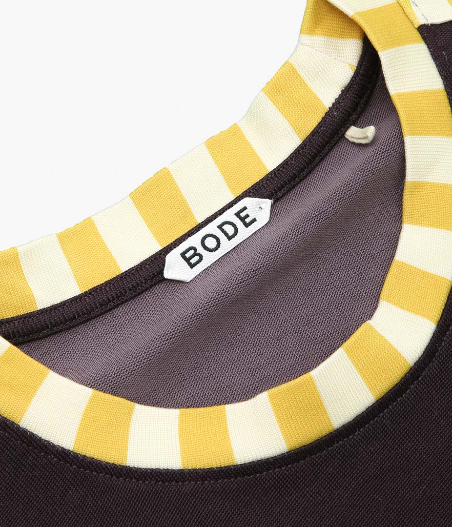 BODE ''MEDALIST APPLIQUE LONG SLEEVE TEE'' (BROWN BLACK)