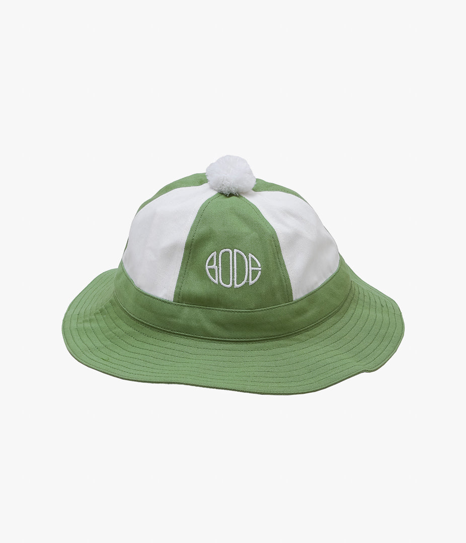 BODE ''PANELED GRANDFATHER HAT'' (GREEN WHITE)