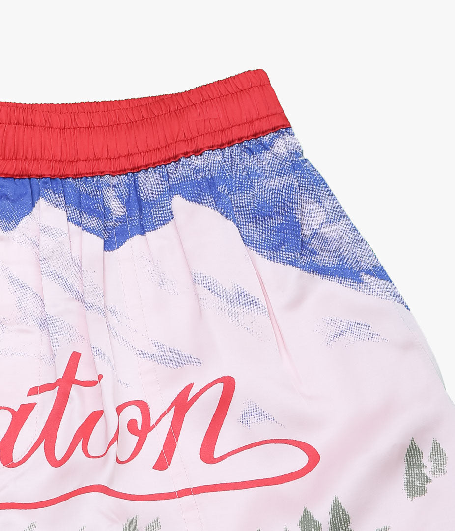 BODE ''POSTCARD GYM SHORTS'' (PINK MULTI)