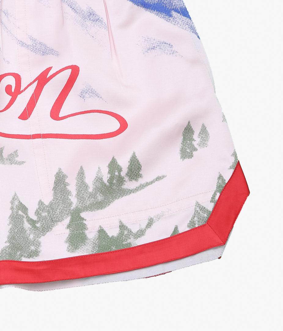 BODE ''POSTCARD GYM SHORTS'' (PINK MULTI)