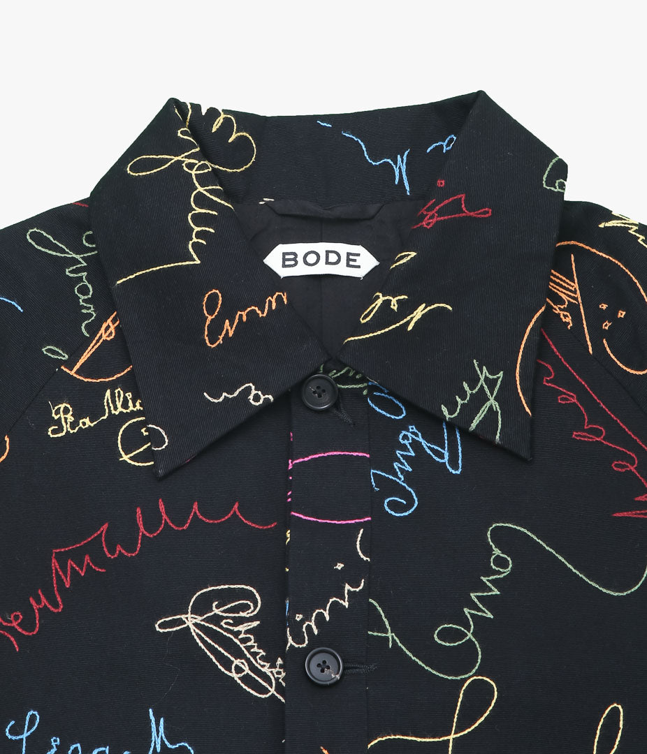 BODE ''SIGNATURE SCRAWL JACKET'' (BKMLT)
