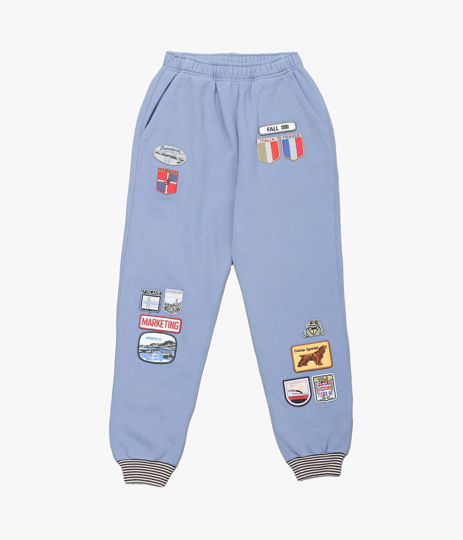 BODE ''WARMUP PATCH JOGGERS'' (BLUE GRAY)