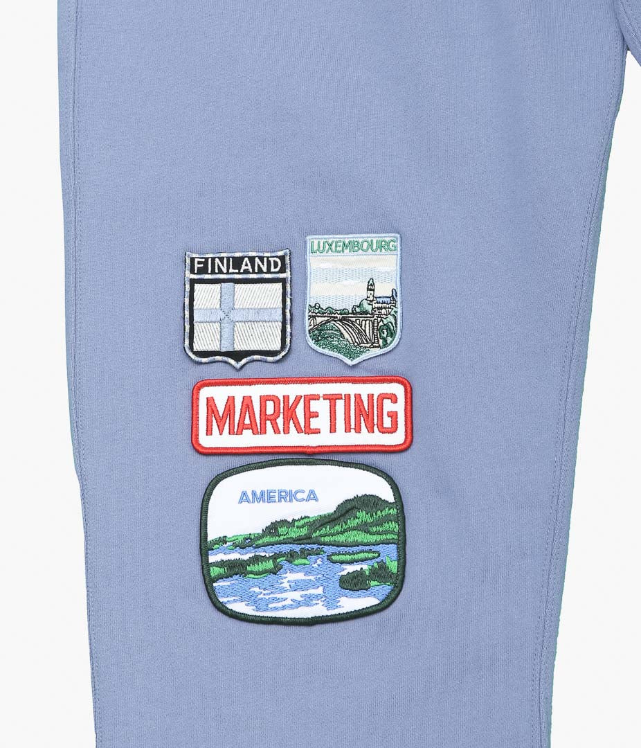 BODE ''WARMUP PATCH JOGGERS'' (BLUE GRAY)