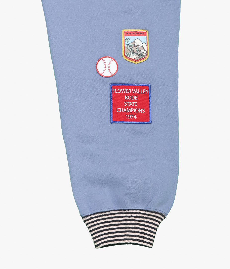 BODE ''WARMUP PATCH JOGGERS'' (BLUE GRAY)