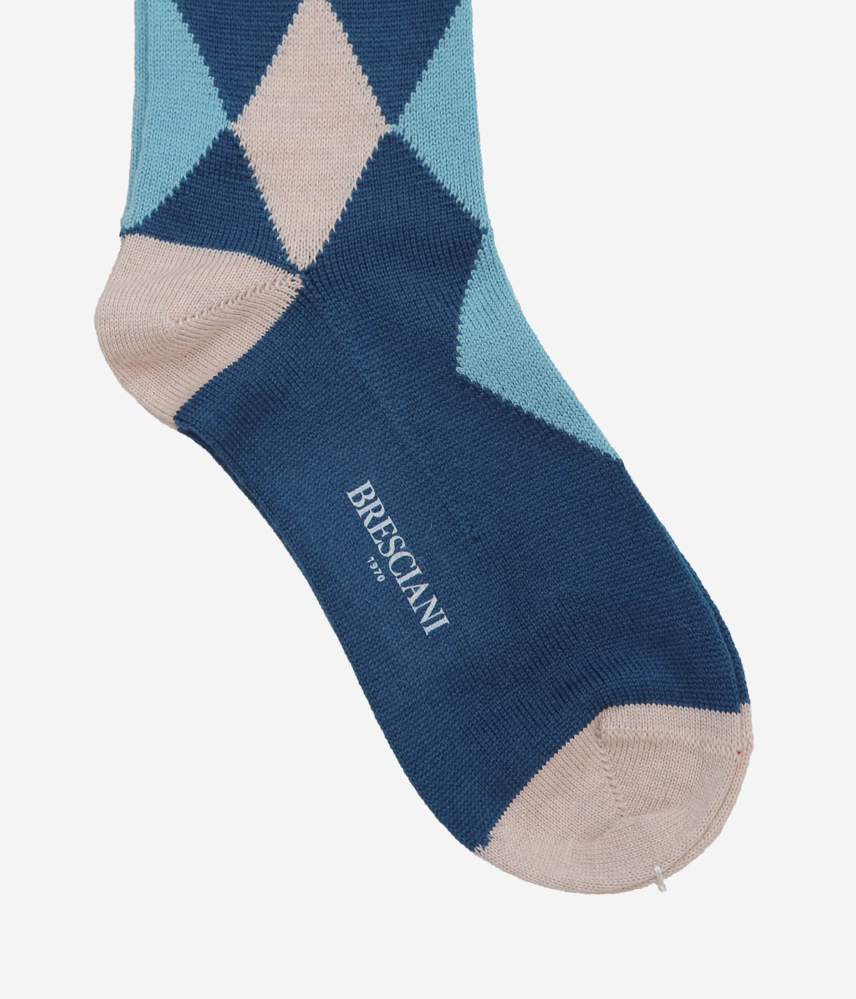BRESCIANI ''ARGYLE LONG'' (BEIGE X BLUE X LT.BLUE)