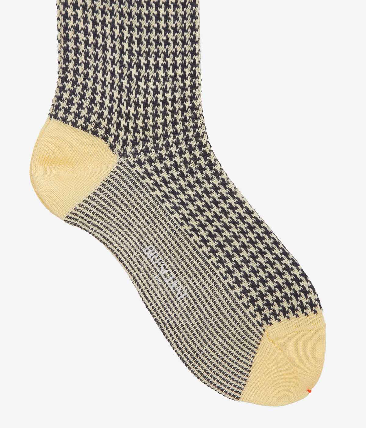 BRESCIANI ''HOUNDSTOOTH'' (IVORY X BLACK)
